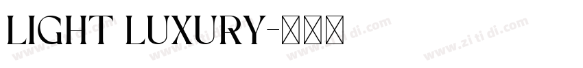 LIGHT LUXURY字体转换